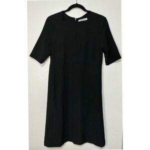 M.M.LaFleur Black Etsuko Sheath Dress Women 6 Work Office Stretch Minimalist